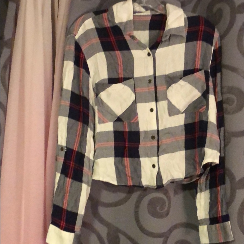 Junior’s Flannel Crop Top